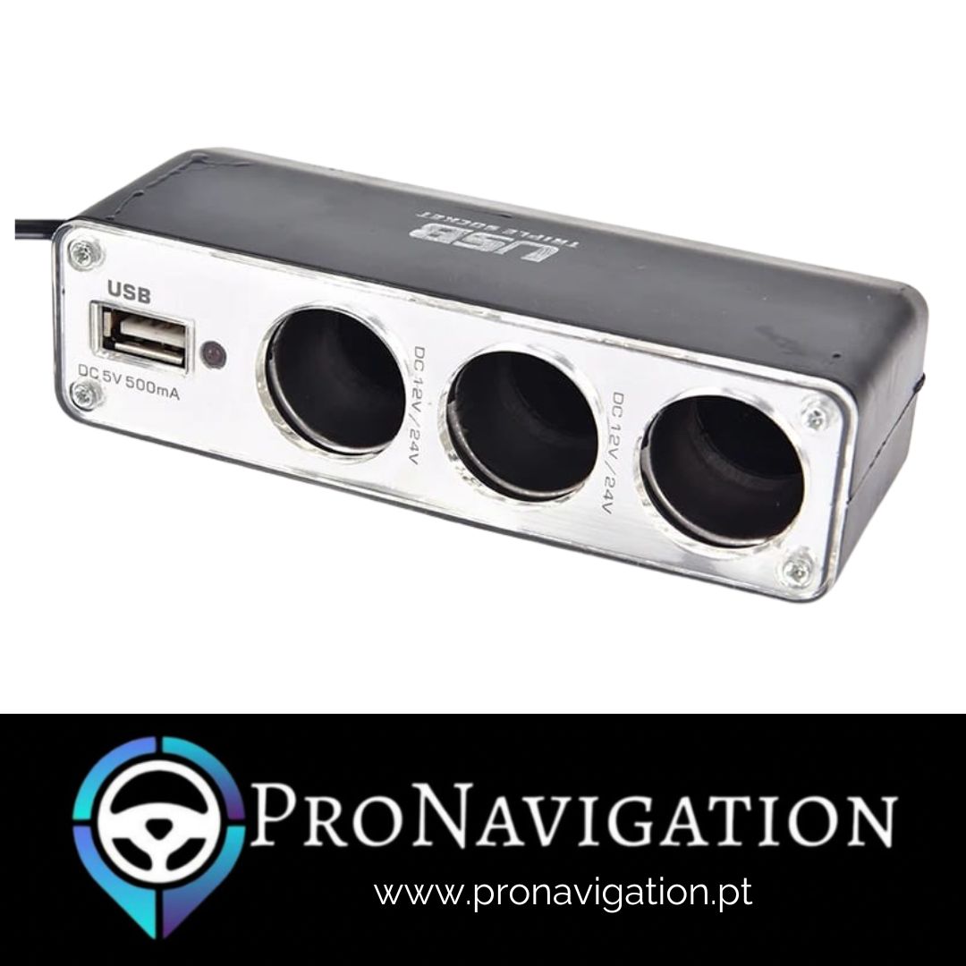 Adaptador 3x saídas Isqueiro