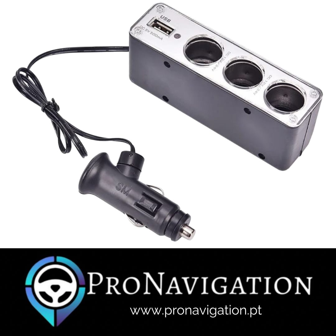 Adaptador 3x saídas Isqueiro