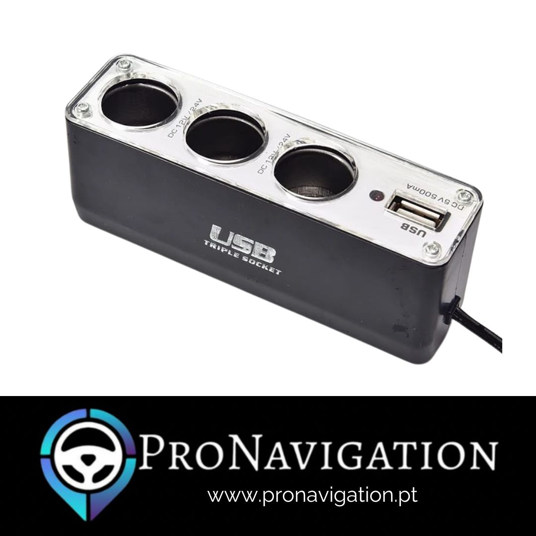 Adaptador 3x saídas Isqueiro