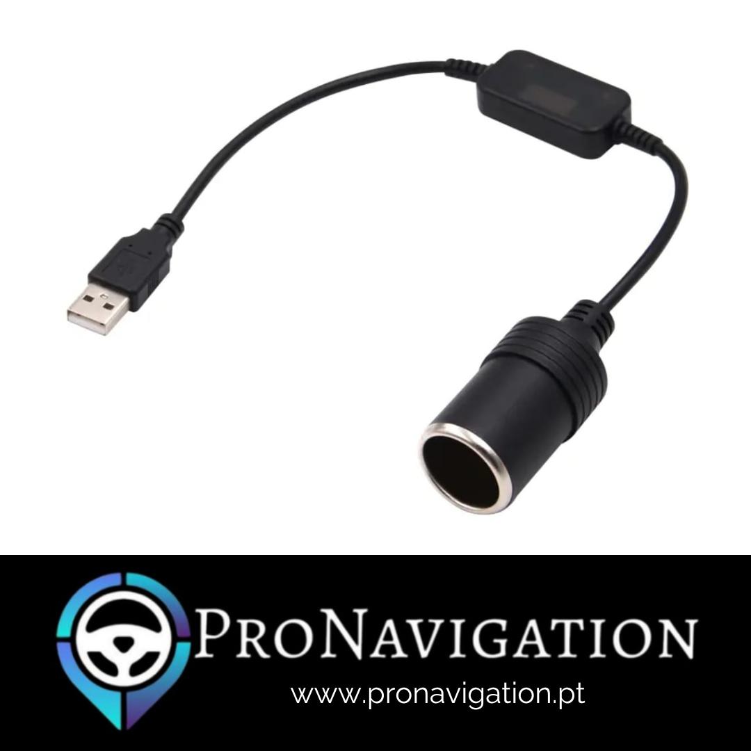 Adaptador USB para Isqueiro 12V