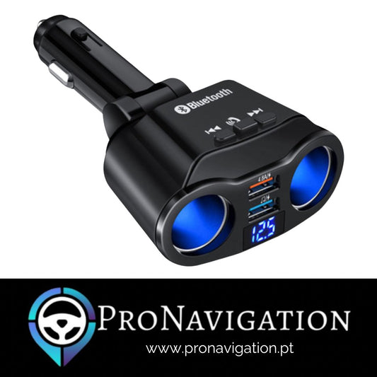 Adaptador 2x saídas Isqueiro c/ Bluetooth