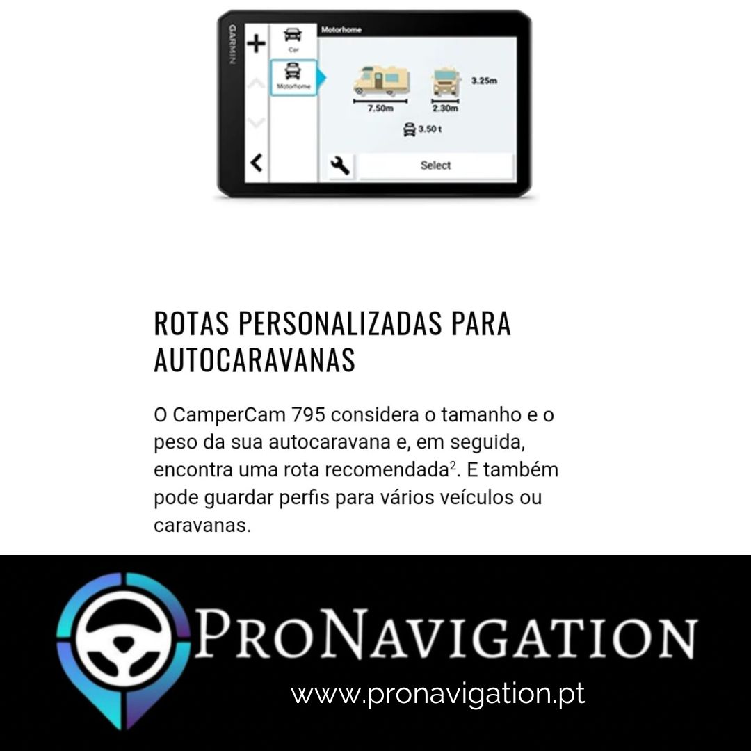 GPS Garmin Camper 795(Autocaravana)