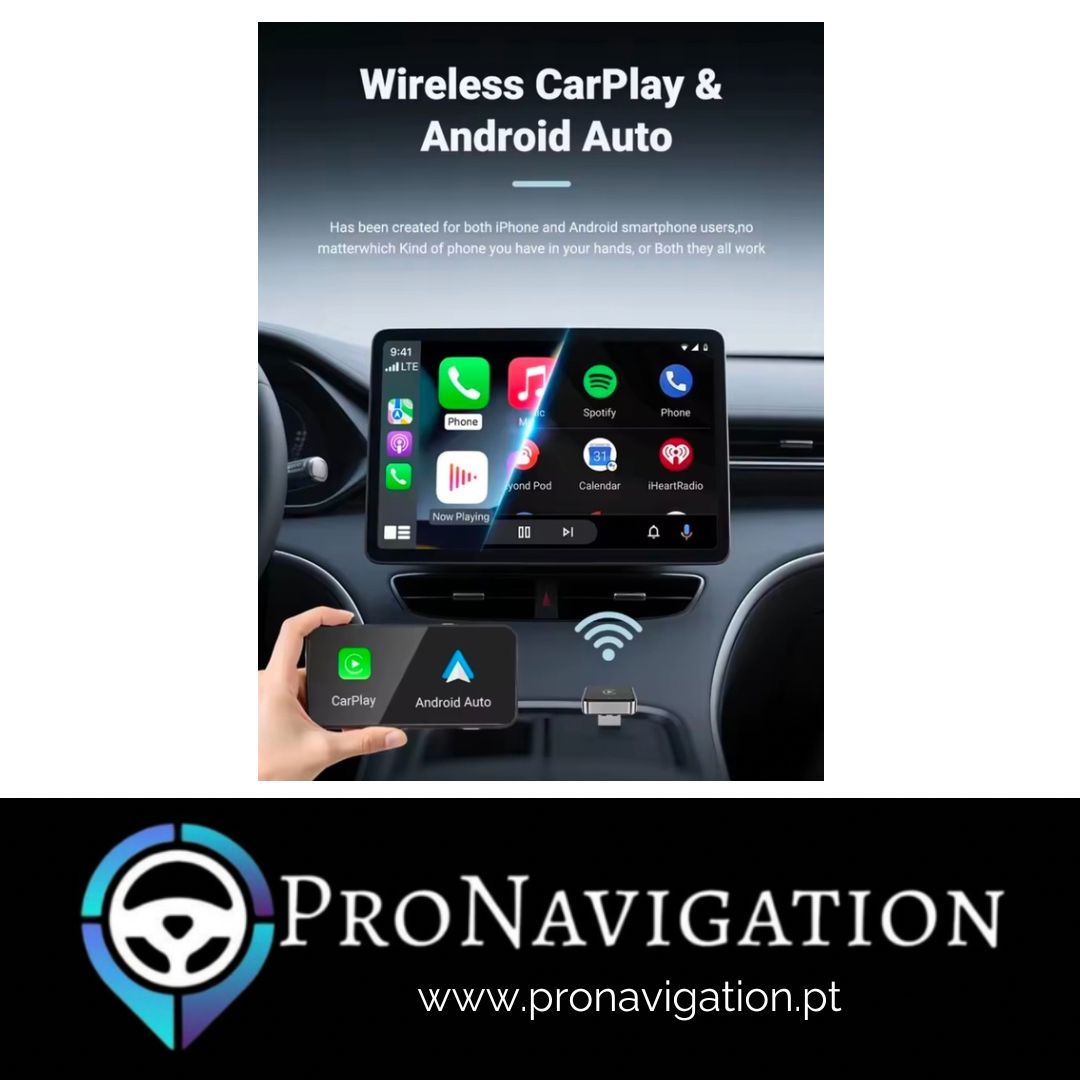 Adaptador CarPlay / Android Auto sem fios
