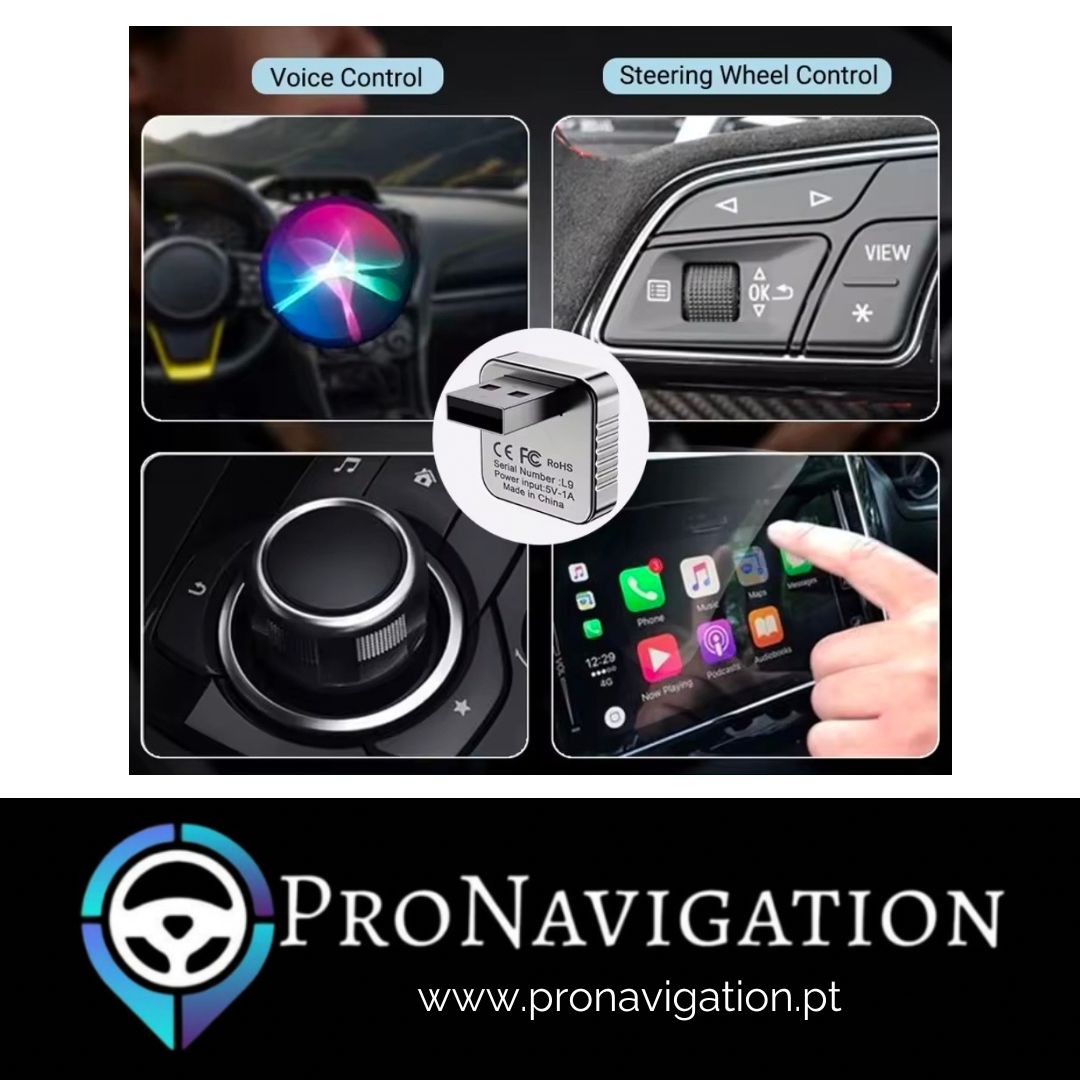 Adaptador CarPlay / Android Auto sem fios