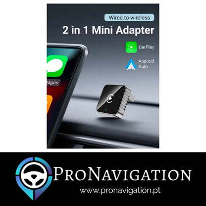 Adaptador CarPlay / Android Auto sem fios