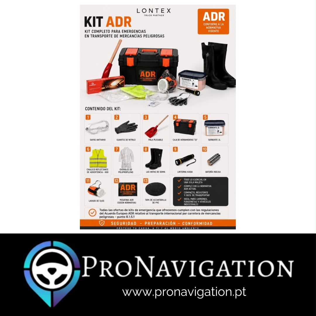 KIT ADR (Kit completo para Emergências)